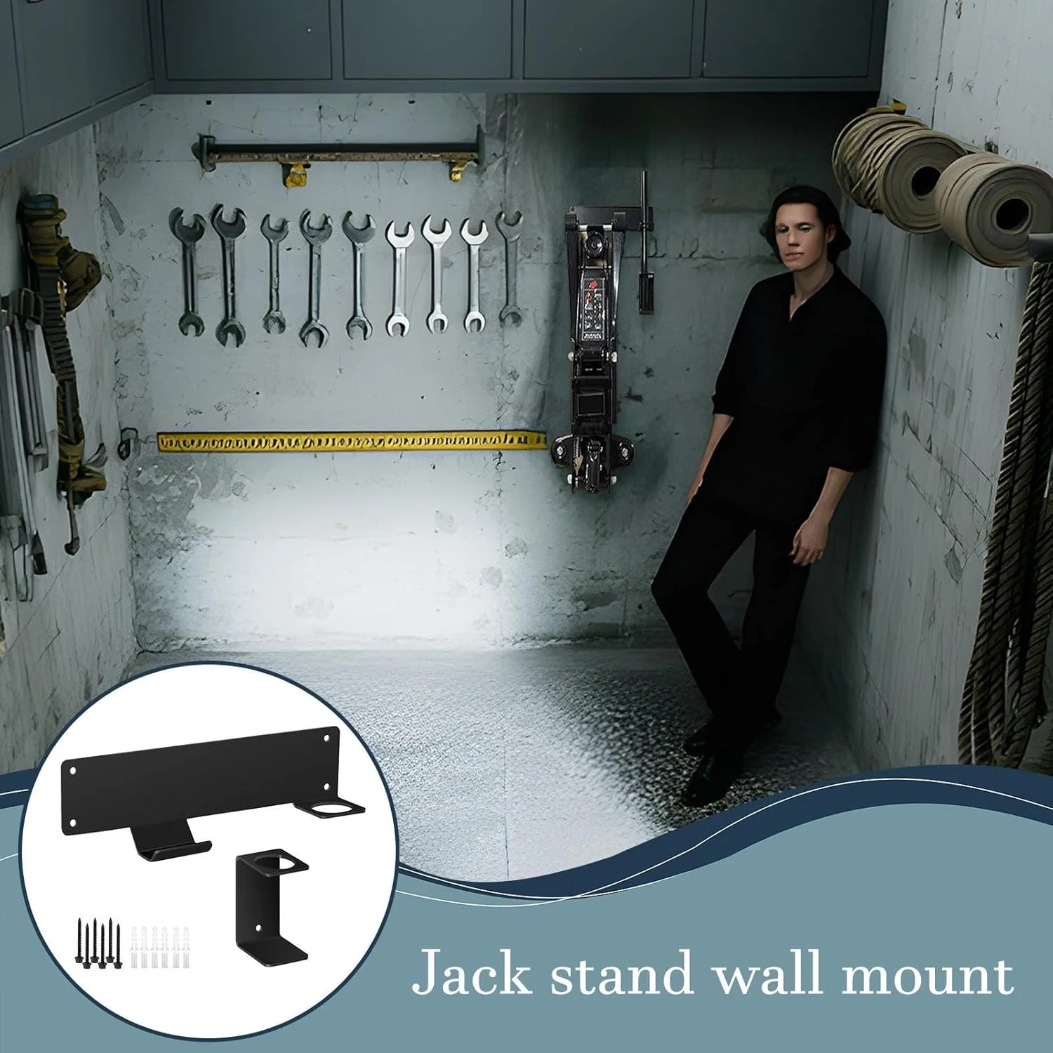 نگهدارنده دیواری جک و پایه جک - قلاب های مقاوم برای ابزار، تعمیرگاه، گاراژ، کارگاه