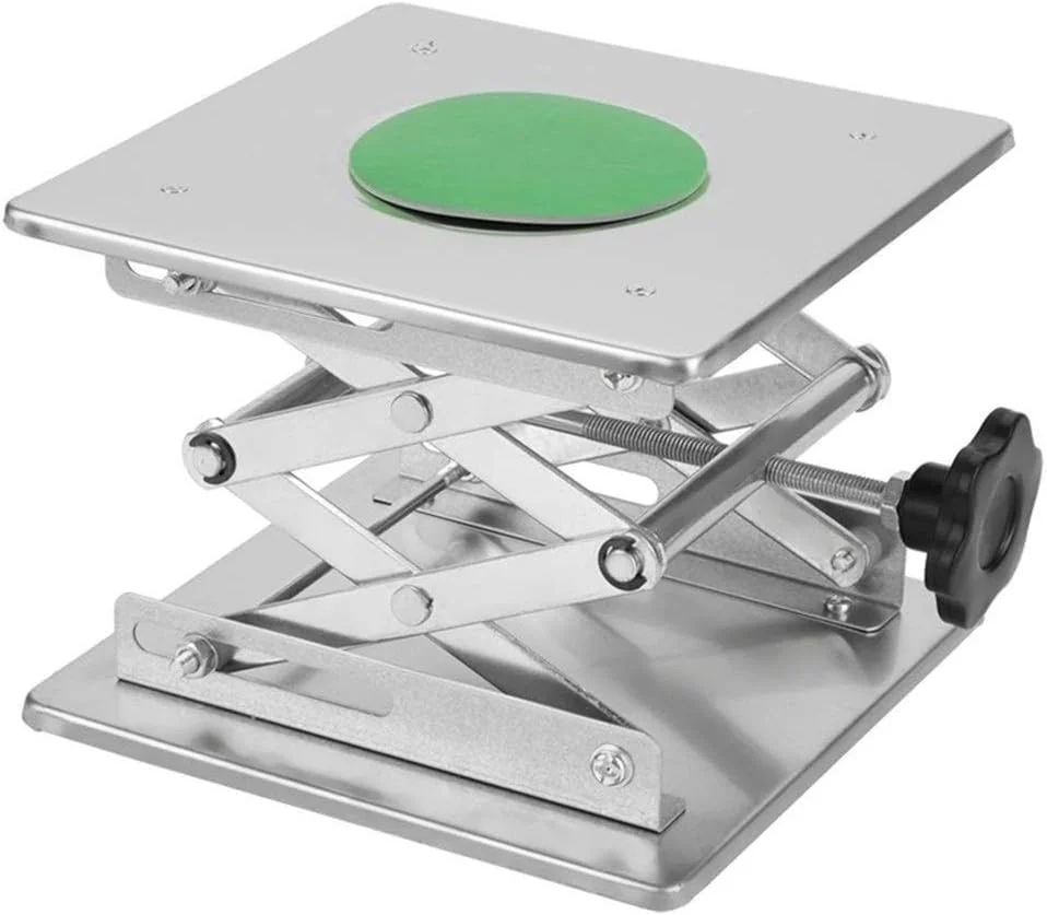 ابزار مکانیکی GFGBUOP، پایه سکوی بالابر آزمایشگاهی استیل ضد زنگ، جک آزمایشگاهی، قفسه قیچی 200 X 280 میلی متر، بالابر آزمایشگاهی قابل تنظیم، کارکرد دستی