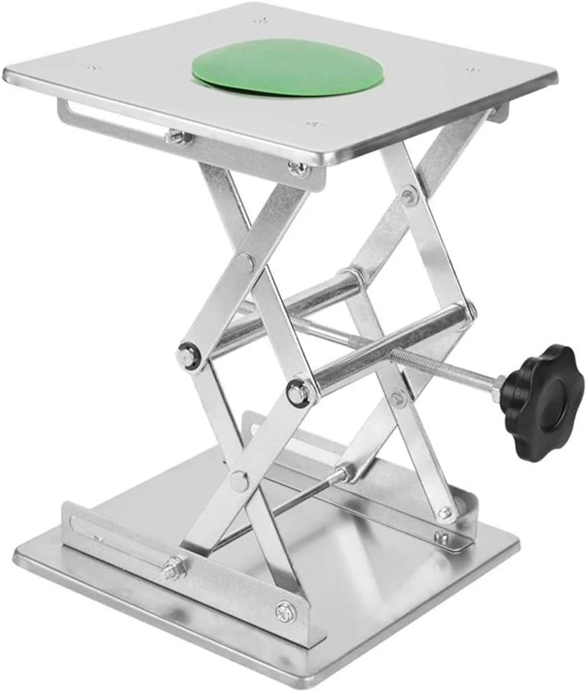 ابزار مکانیکی GFGBUOP، پایه سکوی بالابر آزمایشگاهی استیل ضد زنگ، جک آزمایشگاهی، قفسه قیچی 200 X 280 میلی متر، بالابر آزمایشگاهی قابل تنظیم، کارکرد دستی