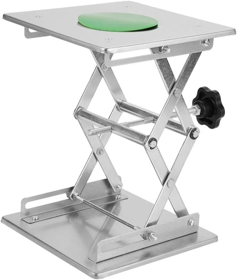 ابزار مکانیکی GFGBUOP، پایه سکوی بالابر آزمایشگاهی استیل ضد زنگ، جک آزمایشگاهی، قفسه قیچی 200 X 280 میلی متر، بالابر آزمایشگاهی قابل تنظیم، کارکرد دستی