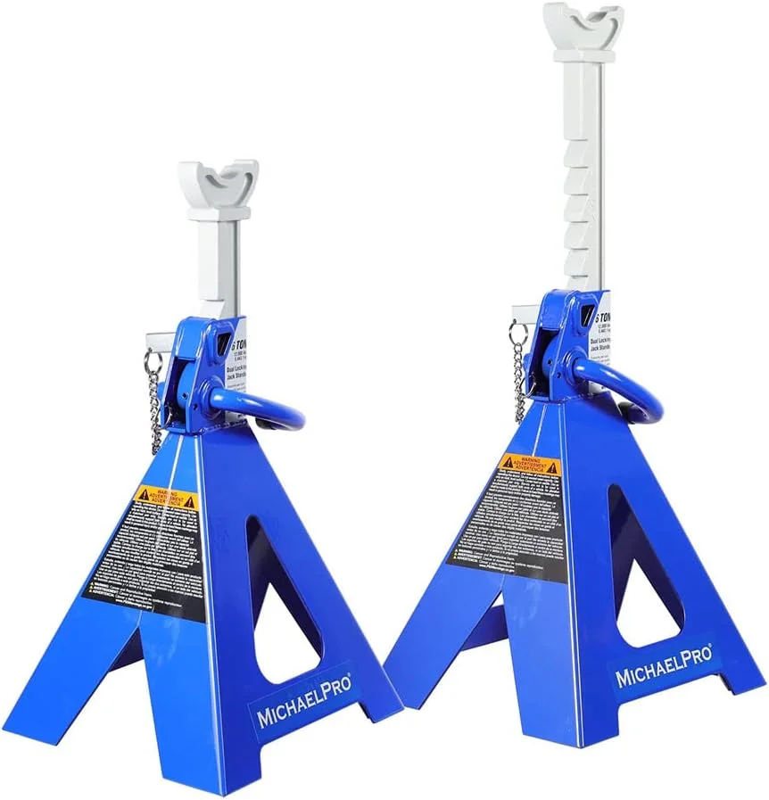 جک خرک پین دوبل 6 تن MichaelPro MP017002 | میله храповика فولادی آهنگری شده ممتاز ایمنی بیشتری را فراهم می کند | یک جفت