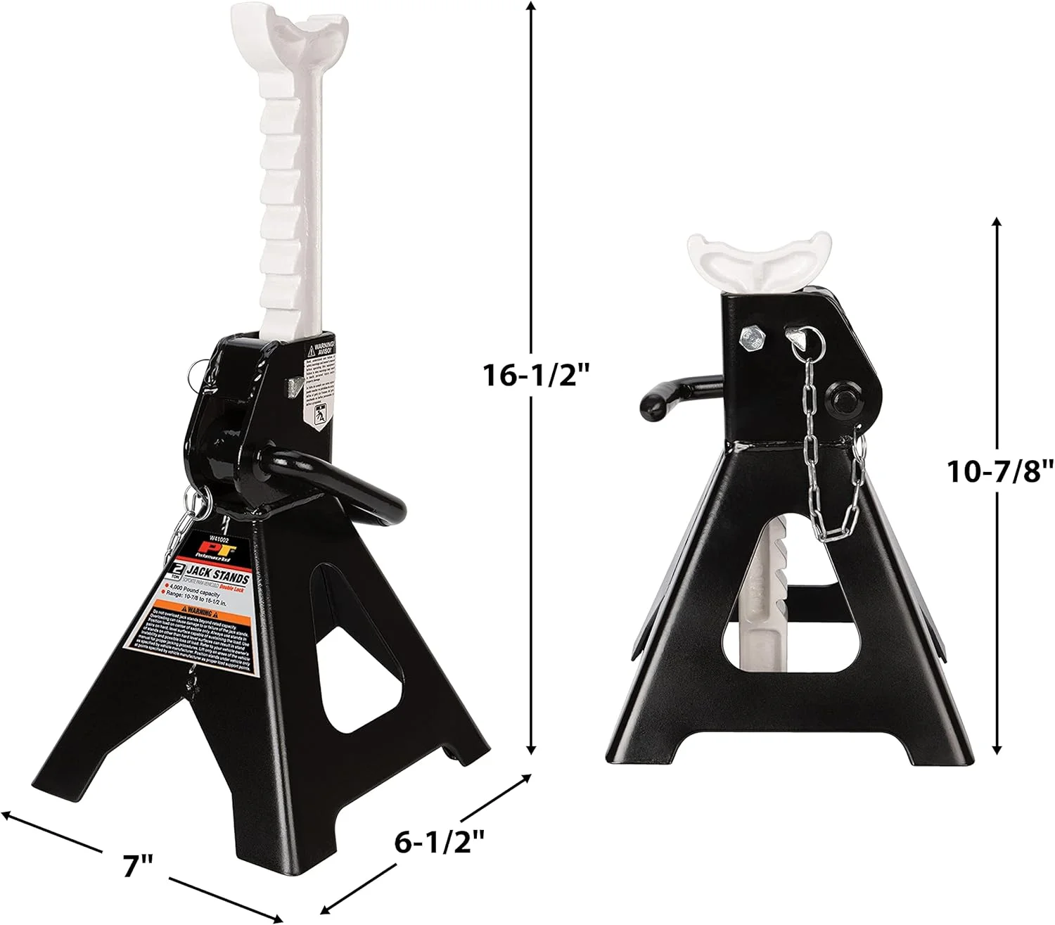 مجموعه دو عددی خرک 2 تنی ابزار کارایی W41002 با پین های ایمنی قفل دوبل، ایمنی بیشتر و محدوده ارتفاع 27.6 تا 41.9 سانتیمتر