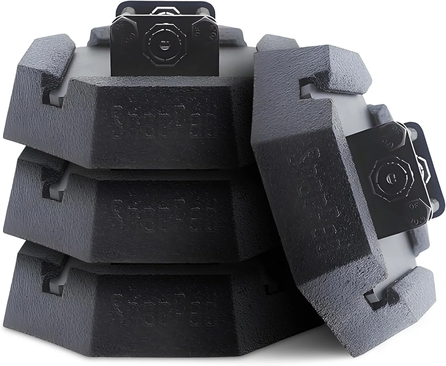 SnapPad SnapJack™ SJ (بسته 4 عددی) | پایه جک تریلر دو نقطه ای با پایه فلزی 5.5 اینچی | افزایش 61 درصدی سطح تماس، 3.79 پوند وزن هر پد و 7.25 اینچ عرض کلی | لوازم جانبی ضروری RV