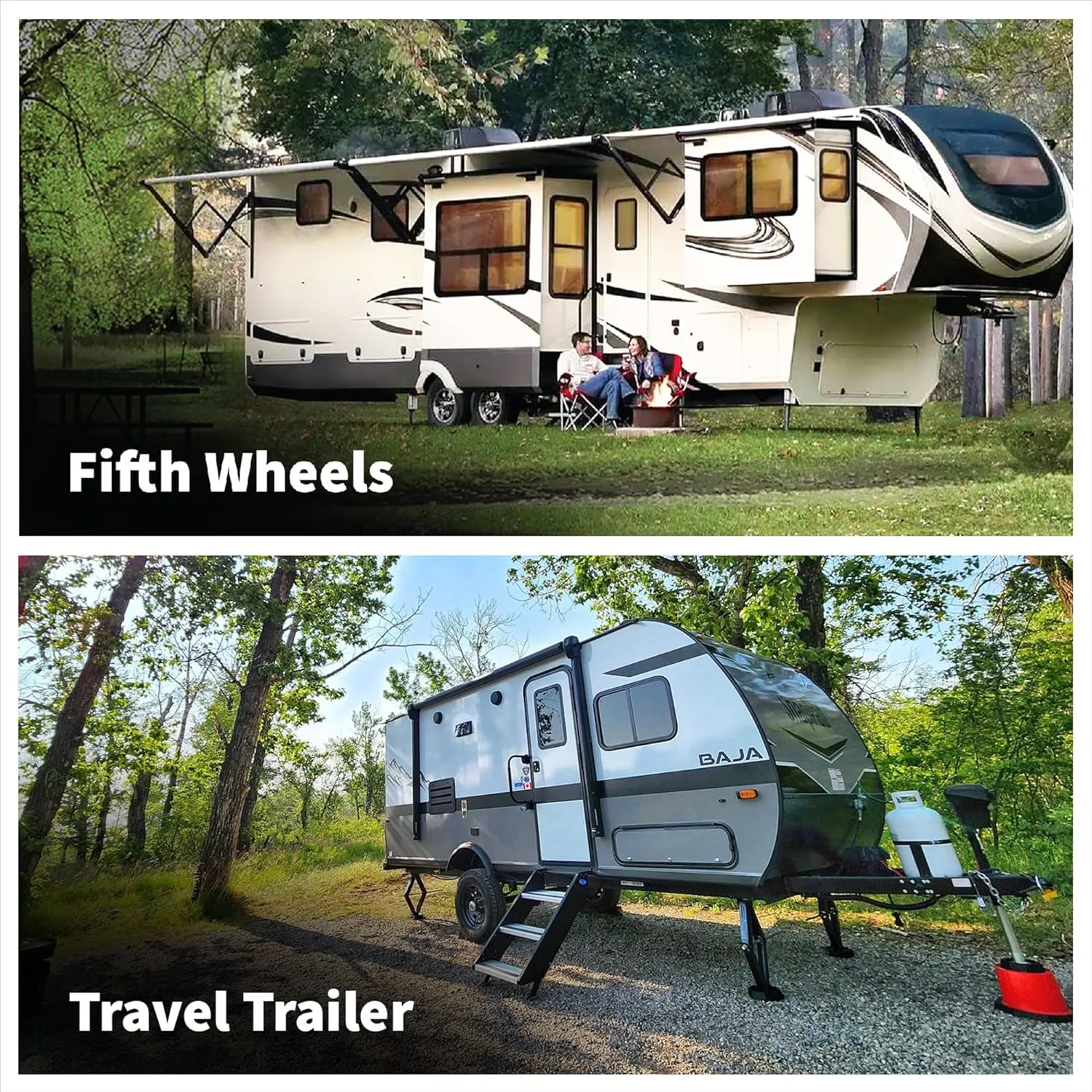 SnapPad SnapJack™ SJ (بسته 4 عددی) | پایه جک تریلر دو نقطه ای با پایه فلزی 5.5 اینچی | افزایش 61 درصدی سطح تماس، 3.79 پوند وزن هر پد و 7.25 اینچ عرض کلی | لوازم جانبی ضروری RV