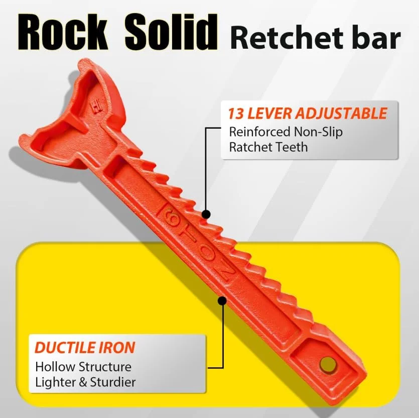 خرک های ارتقا یافته 6 تن (13200 پوند) با 2 میله عرضی و قفل دوبل پین، ایمن و پایدار، خرک های قابل تنظیم 15.35 اینچ - 22.05 اینچ با پدهای لاستیکی برای کامیون ها، خانه، گاراژ، SUV، خودرو، UTV/ATV، 1 جفت