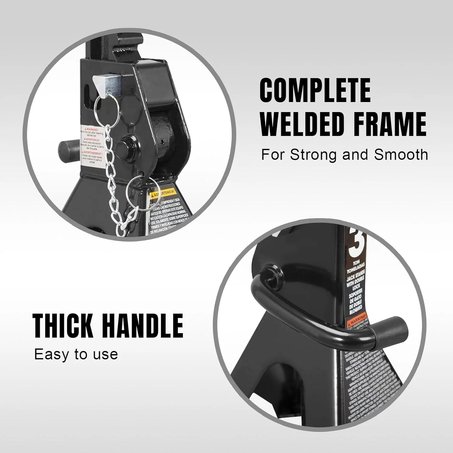 خرک های فلزی اتومبیل Torin AT43002AB-1 با قفل دوبل، ظرفیت 3 تن (6000 پوند)، مشکی، 1 جفت خرک های فلزی اتومبیل Torin AT43002AB-1 با قفل دوبل، ظرفیت 3 تن (6000 پوند)، مشکی، 1 جفت