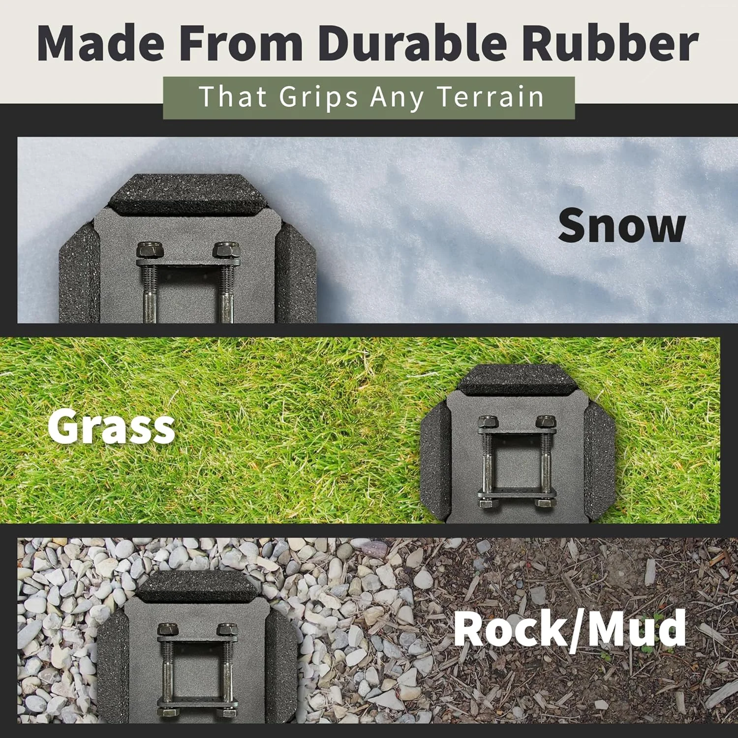 SnapPad SnapJack™ SJ (بسته 4 عددی) | پایه جک تریلر دو نقطه ای با پایه فلزی 5.5 اینچی | افزایش 61 درصدی سطح تماس، 3.79 پوند وزن هر پد و 7.25 اینچ عرض کلی | لوازم جانبی ضروری RV