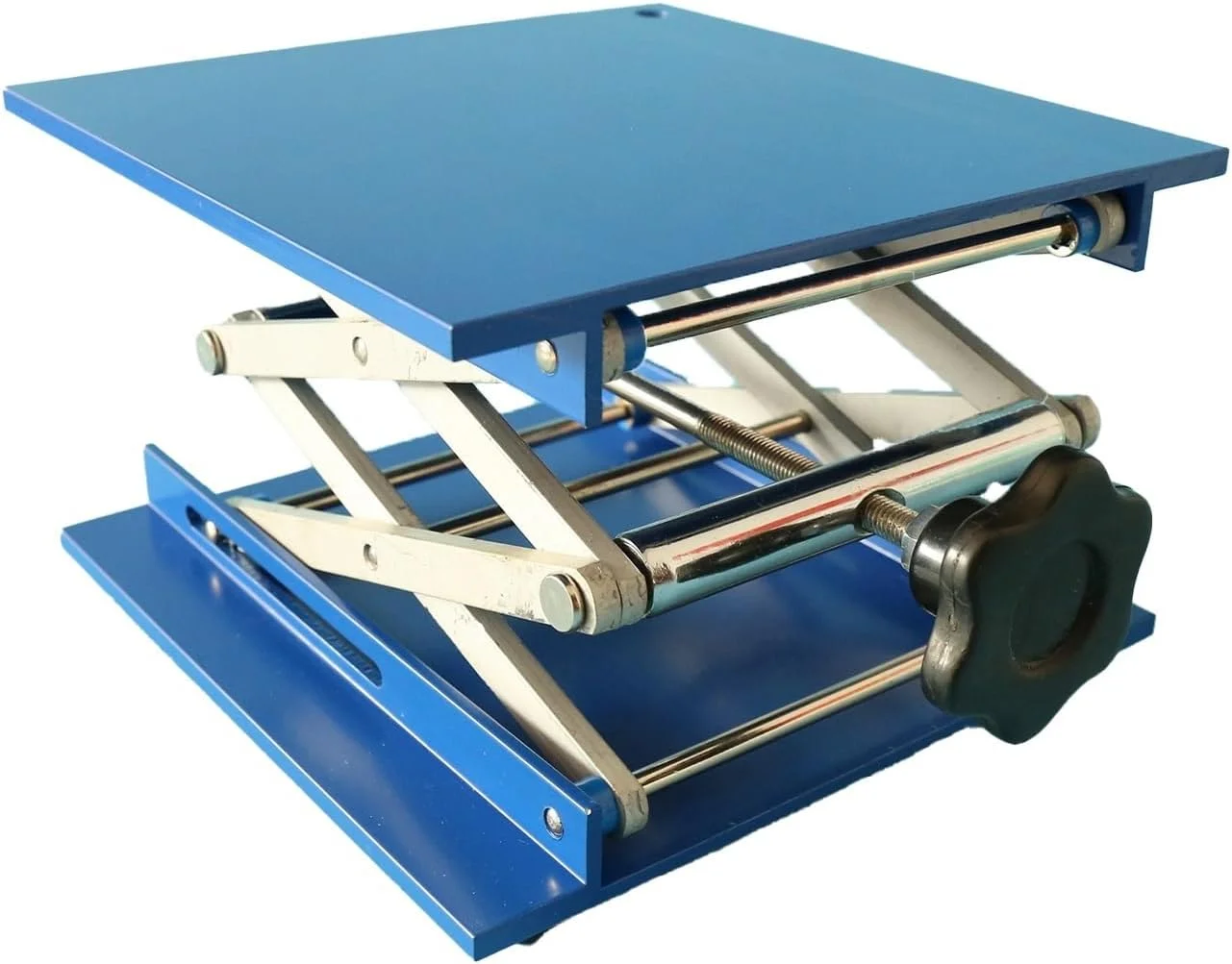 پایه نگهدارنده آزمایشگاهی، قابل استفاده برای بلند کردن روتر، لیزر، کابینت (آبی) (150mm X 150mm)