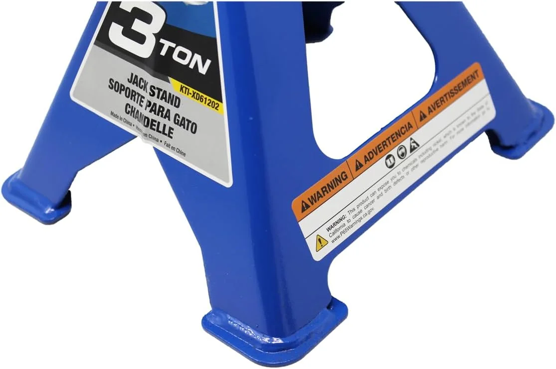 خرک خودرو ۳ تنی K Tool International XD61202 مناسب برای گاراژها، تعمیرگاه ها و کارهای DIY، سبک وزن، ظرفیت 2700 کیلوگرم، بدنه فولادی سنگین، ارتفاع قابل تنظیم 26.4-42.5 سانتی متر، مشکی/آبی، جفت - تصویر 2 خرک خودرو ۳ تنی K Tool International XD61202 مناسب برای گاراژها، تعمیرگاه ها و کارهای DIY، سبک وزن، ظرفیت 2700 کیلوگرم، بدنه فولادی سنگین، ارتفاع قابل تنظیم 26.4-42.5 سانتی متر، مشکی/آبی، جفت - تصویر 2