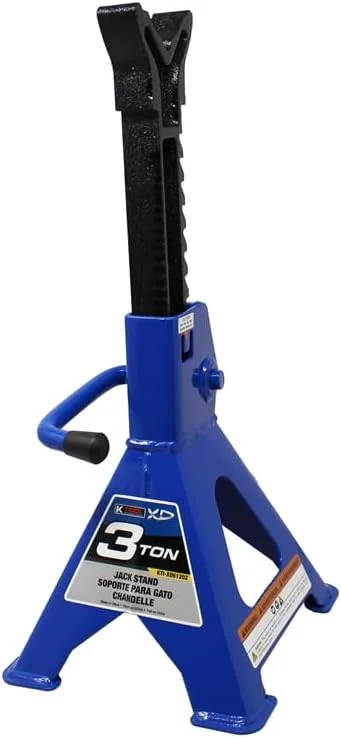 خرک خودرو ۳ تنی K Tool International XD61202 مناسب برای گاراژها، تعمیرگاه ها و کارهای DIY، سبک وزن، ظرفیت 2700 کیلوگرم، بدنه فولادی سنگین، ارتفاع قابل تنظیم 26.4-42.5 سانتی متر، مشکی/آبی، جفت - تصویر 3 خرک خودرو ۳ تنی K Tool International XD61202 مناسب برای گاراژها، تعمیرگاه ها و کارهای DIY، سبک وزن، ظرفیت 2700 کیلوگرم، بدنه فولادی سنگین، ارتفاع قابل تنظیم 26.4-42.5 سانتی متر، مشکی/آبی، جفت - تصویر 3
