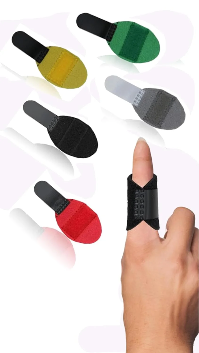 مجموعه 5 عددی آتل انگشت Sweet Seven - بریس پشتیبانی انگشت برای شکستگی/صاف کردن/آرتریت - مناسب برای انگشت شست/میانی/حلقه/اشاره/کوچک