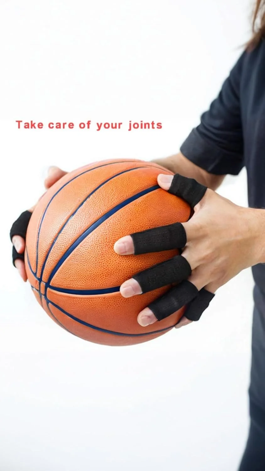 محافظ انگشت شیرین سون 20 عددی - آتل انگشت ورزشی و پشتیبانی از مچ شست - آستین های الاستیک انگشت برای تسکین درد، آرتروز و انگشت ماشه ای (آبی مشکی)