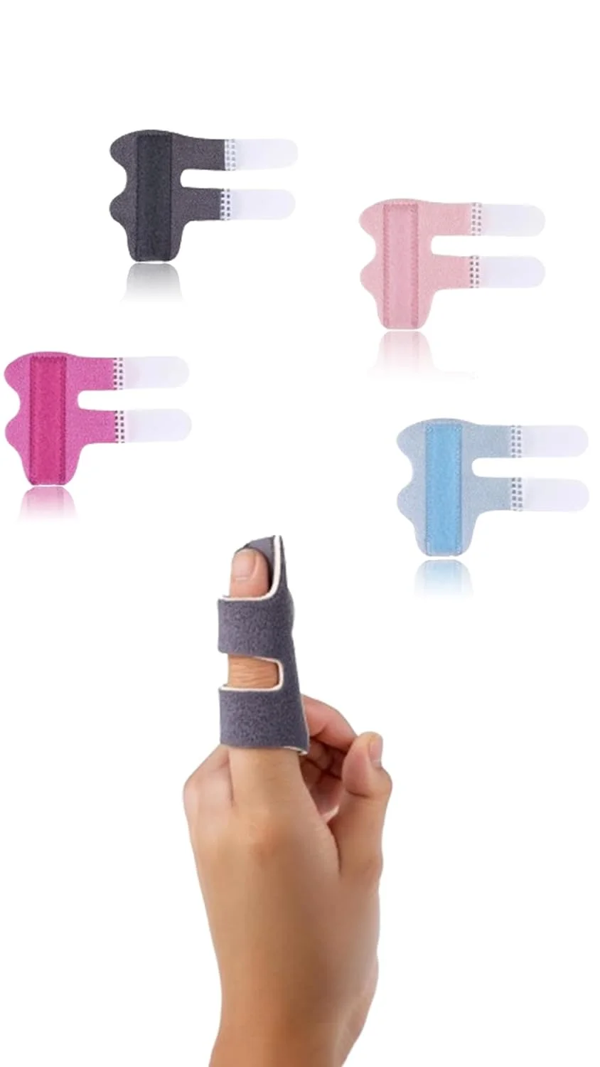 چهار عدد آتل انگشت مدل Sweet Seven - بریس حمایتی برای آرتروز، انگشت ماشه ای، شکستگی و کشیدگی انگشتان (4 رنگ)