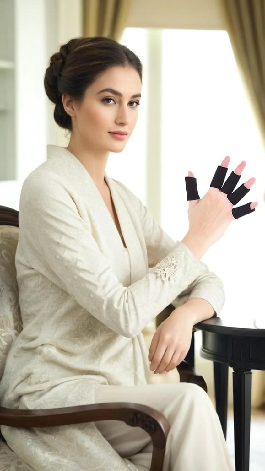 آستین انگشت برای آرتروز Sweet Seven، 30 عددی - تسکین درد مفاصل و پشتیبانی از انگشت ماشه ای، بریس آتل الاستیک انگشت شست قابل تنفس