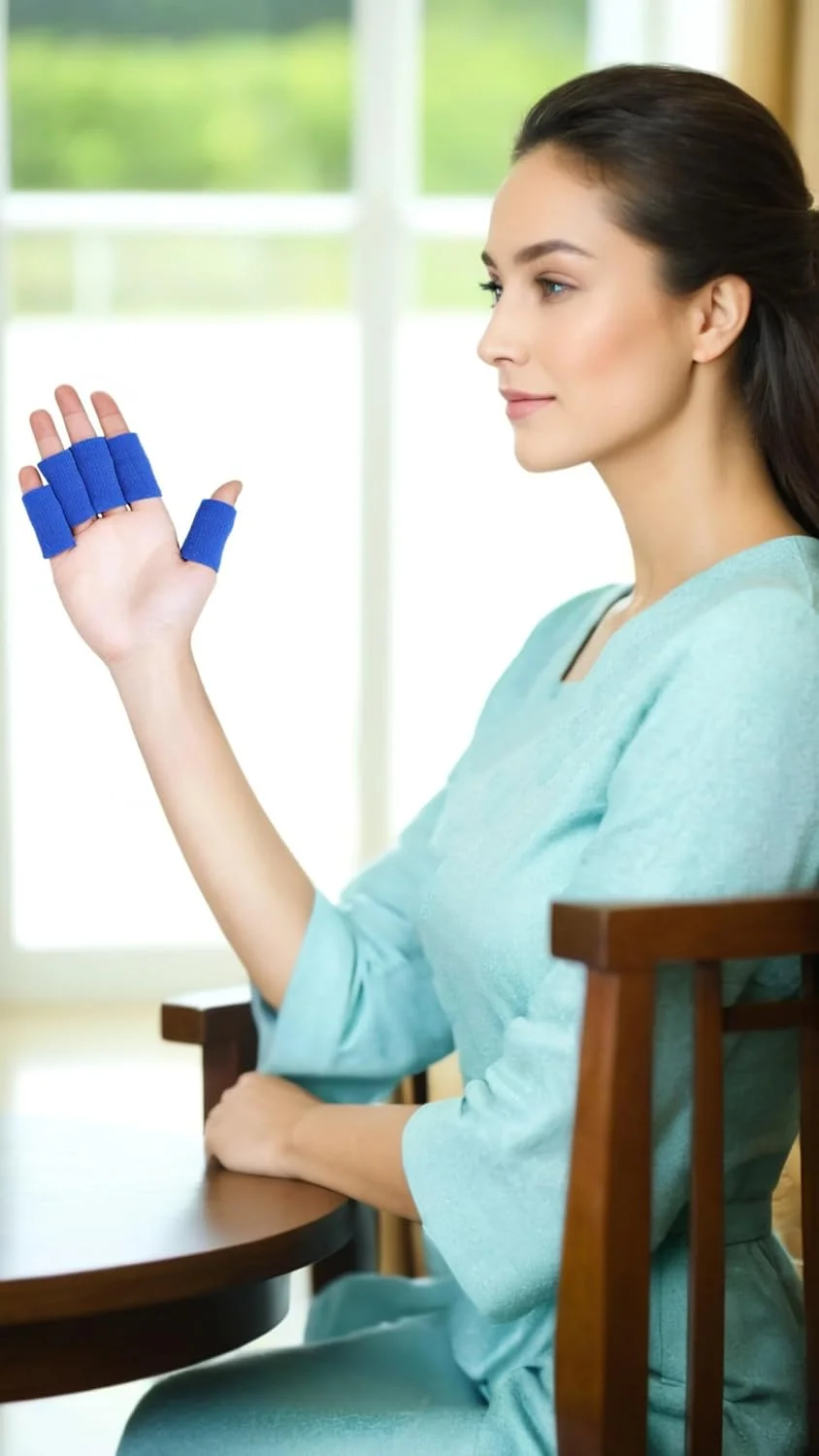 آستین انگشت برای آرتروز Sweet Seven، 30 عددی - تسکین درد مفاصل و پشتیبانی از انگشت ماشه ای، بریس آتل الاستیک انگشت شست قابل تنفس