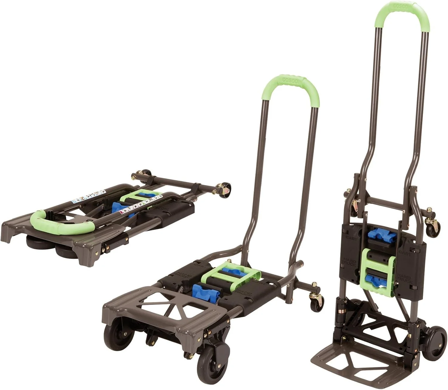 چرخ دستی تاشو چند حالته Cosco 12222PBG1E Shifter با ظرفیت 136 کیلوگرم، سبز