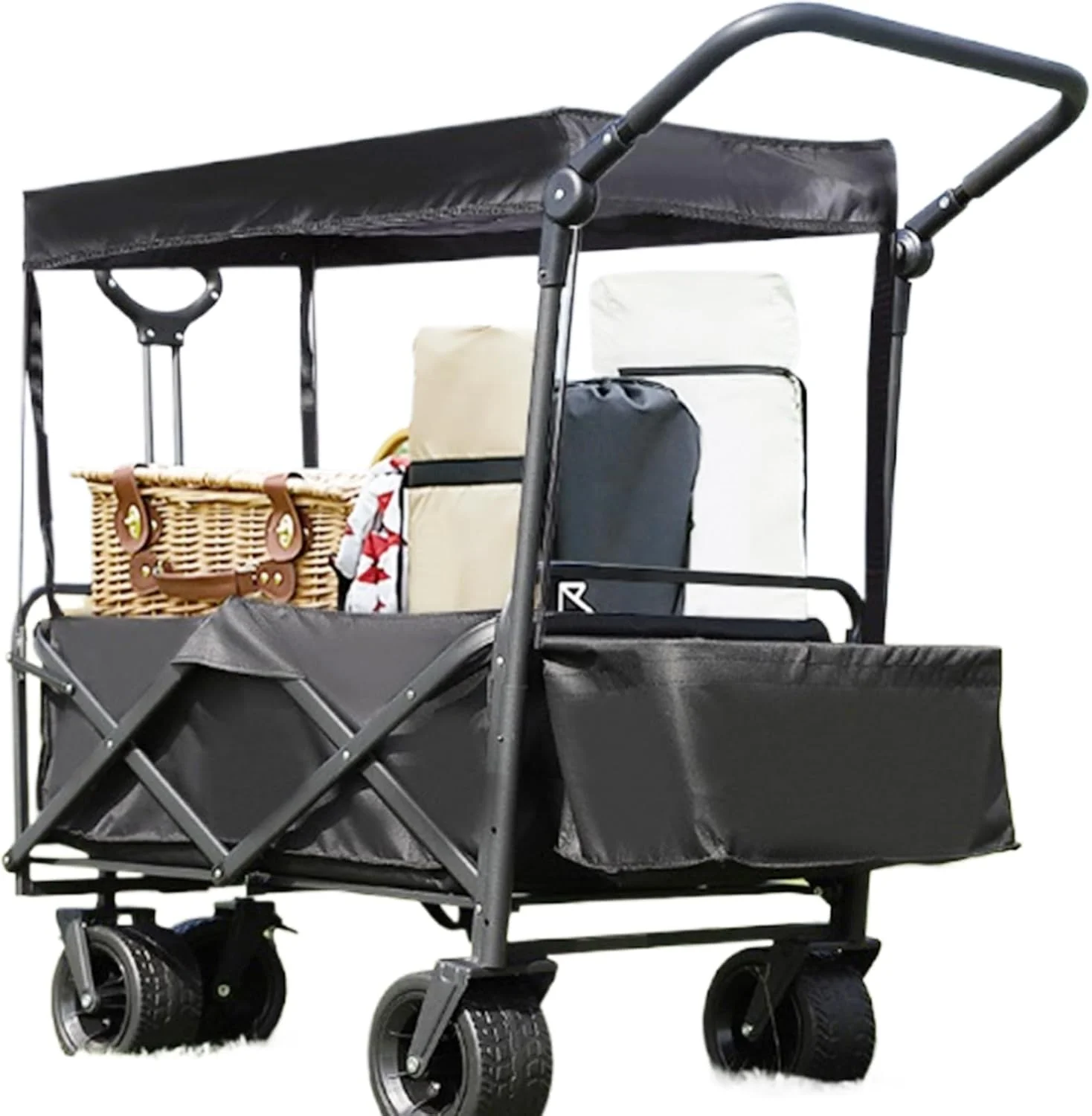 چرخ دستی تاشو با چرخ های یونیورسال 360 درجه، مناسب برای فضای باز، باغ، ساحل، کمپینگ، خرید و غیره (8 اینچ) چرخ دستی تاشو با چرخ های یونیورسال 360 درجه، مناسب برای فضای باز، باغ، ساحل، کمپینگ، خرید و غیره (8 اینچ)