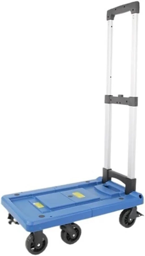 چرخ دستی تاشو با سکو JUNCHENG1008، چرخ دستی حمل بار پیک، چرخ دستی حمل چمدان، چرخ دستی کوچک، تریلر دستی خانگی (آبی، بزرگ) چرخ دستی تاشو با سکو JUNCHENG1008، چرخ دستی حمل بار پیک، چرخ دستی حمل چمدان، چرخ دستی کوچک، تریلر دستی خانگی (آبی، بزرگ)