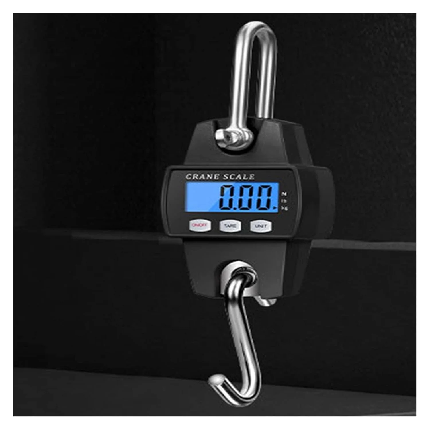 ترازوی جرثقیل صنعتی ShoFbi با ظرفیت 300 کیلوگرم، ترازوی آویز دیجیتال الکترونیکی قابل حمل سنگین با قلاب استیل ضد زنگ (رنگ: مشکی، سایز: S)