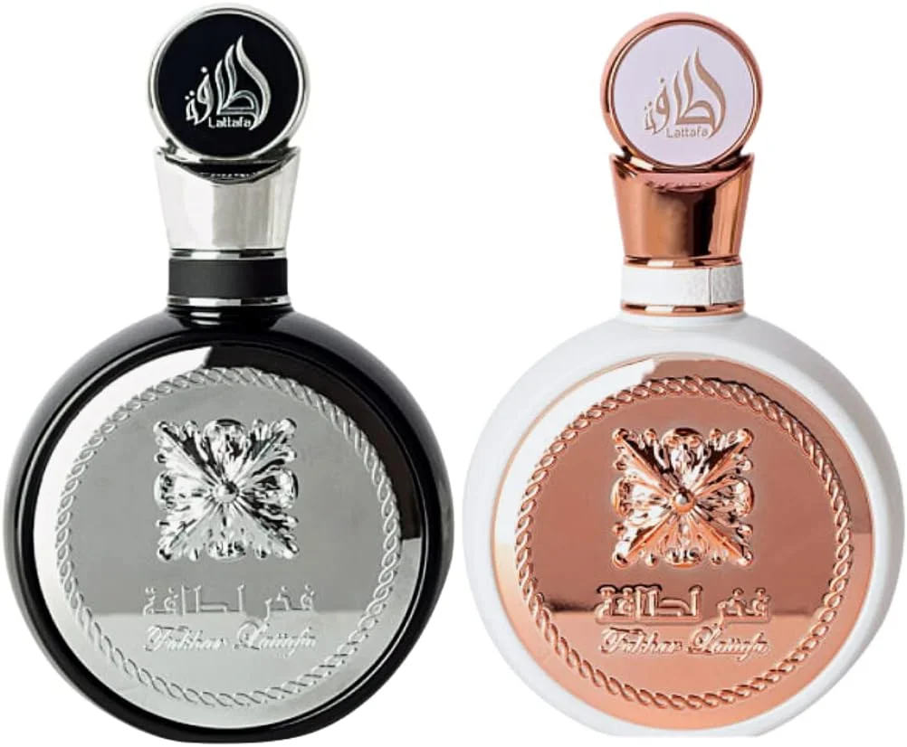 ست دو عددی لطافه فخر مناسب برای آقایان و بانوان (اسپری ادو پرفیوم فخر مردانه 100 میل + اسپری ادو پرفیوم فخر زنانه 100 میل)