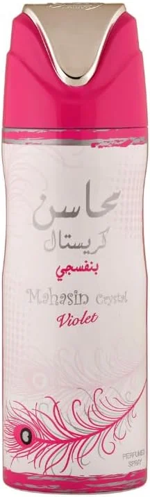 اسپری دئودورانت زنانه لطافه محاسن کریستال ویولت 200 میلی لیتر