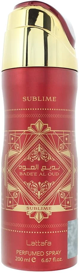 اسپری دئودورانت معطر لطافه بدیع العود سابلایم унисекс، 200 میلی لیتر