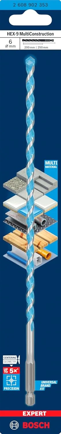 مته چند منظوره بوش پروفشنال Expert HEX-9 (مناسب بتن، کاشی نرم، قطر 6.00 میلی متر، لوازم جانبی دریل) مته چند منظوره بوش پروفشنال Expert HEX-9 (مناسب بتن، کاشی نرم، قطر 6.00 میلی متر، لوازم جانبی دریل)