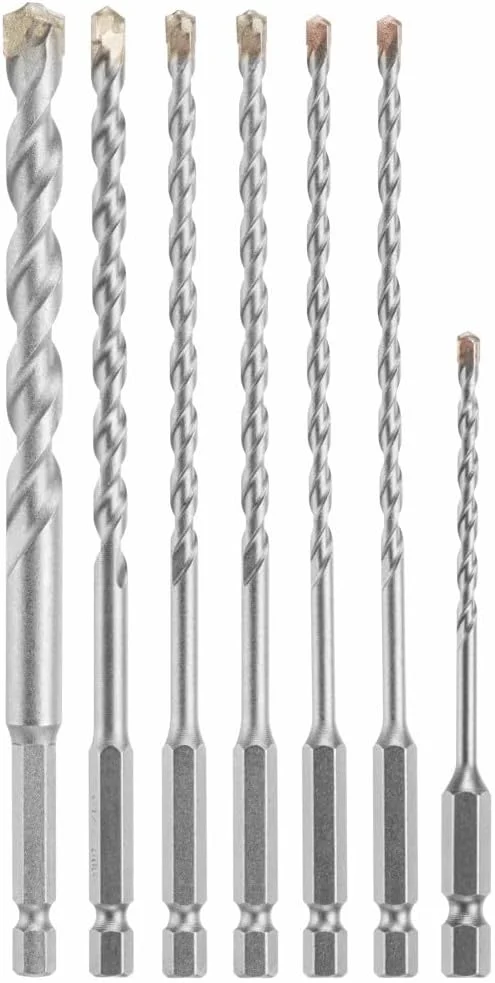 مجموعه مته 7 عددی الماسه بوش با ساق شش گوش برای دریل چکشی مدل LBHXS7U