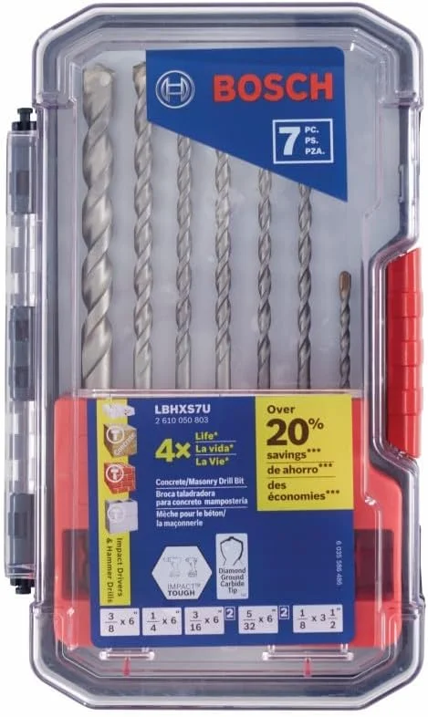 مجموعه مته 7 عددی الماسه بوش با ساق شش گوش برای دریل چکشی مدل LBHXS7U مجموعه مته 7 عددی الماسه بوش با ساق شش گوش برای دریل چکشی مدل LBHXS7U
