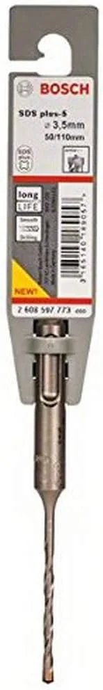 مته الماسه بتن SDS Plus-5 بوش 2608597773، سایز 3.5 میلی‌متر × 50 میلی‌متر × 110 میلی‌متر، آبی