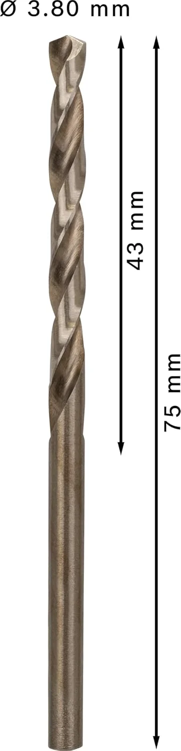 مته فلز Hss-Co بوش مدل 2608588092، برنزی، 3.8 میلی متر، 10 عددی مته فلز Hss-Co بوش مدل 2608588092، برنزی، 3.8 میلی متر، 10 عددی