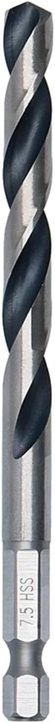 مته فلز HSS PointTeQ بوش پروفشنال (قطر: 7.5 میلی متر، طول کارکرد: 69 میلی متر، طول کلی: 109 میلی متر، دنباله ¼ اینچی، مناسب برای دریل های ضربه ای و دریل پیچ گوشتی ها)