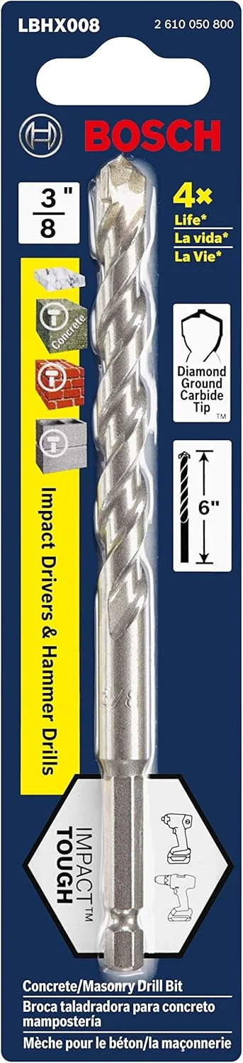 مته الماسه چکش تخریب بوش با ساق هگز 9.5 میلی‌متر در 15 سانتی‌متر مدل LBHX008