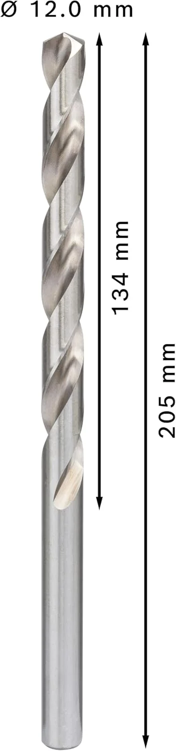 مجموعه 5 عددی مته فلز HSS-G بوش پروفشنال (مناسب برای فلز، قطر 12 میلی متر، خط مقاوم، لوازم جانبی مته)