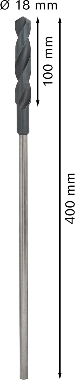 مته نجاری بوش 2608596340 با ساق استوانه ای 18 میلی متر در 400 میلی متر