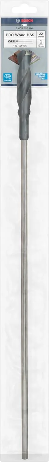 مته نجاری بوش 2608597174، 22 میلی متر در 600 میلی متر