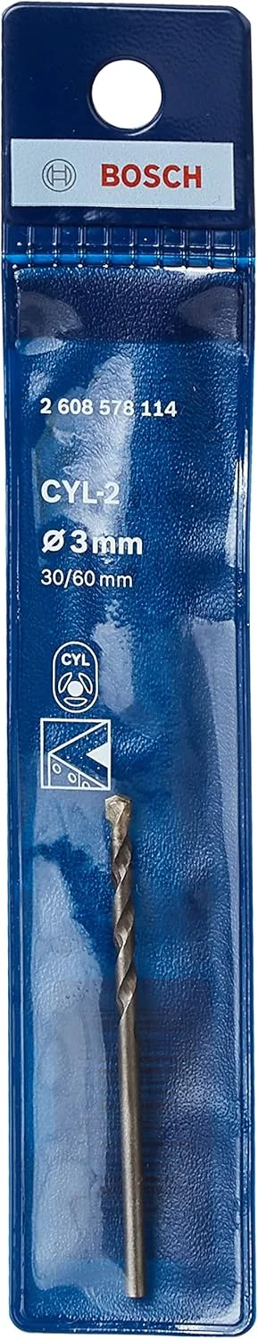 مجموعه مته ضربه ای و مته الماسه بوش پروفشنال با قطر 3 میلی متر و طول 30 میلی متر، بسته 10 عددی