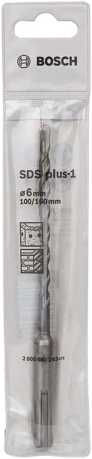 مته چکش SDS Plus بوش، 6 × 160 میلی متر، نقره ای (بسته 2 عددی)