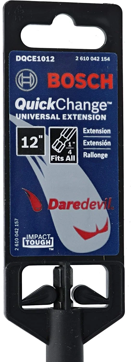 افزایش طول مته سرتخت بوش DQCE1012 سری Dare QC، طول 30 سانتیمتر، دنباله 6.35 میلیمتر