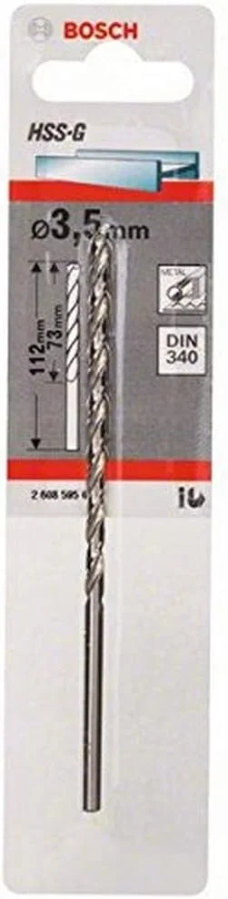 مته فلز HSS-G DIN 340 بوش پروفشنال (مناسب فلز، Ø 3.5 x 73 x 112 میلی متر، متعلقات دریل) مته فلز HSS-G DIN 340 بوش پروفشنال (مناسب فلز، Ø 3.5 x 73 x 112 میلی متر، متعلقات دریل)