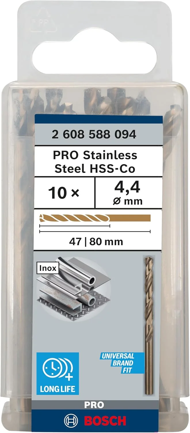 مته فلز HSS-Co بوش 2608588094، 4.4 میلی‌متر در 43 میلی‌متر، 10 عددی