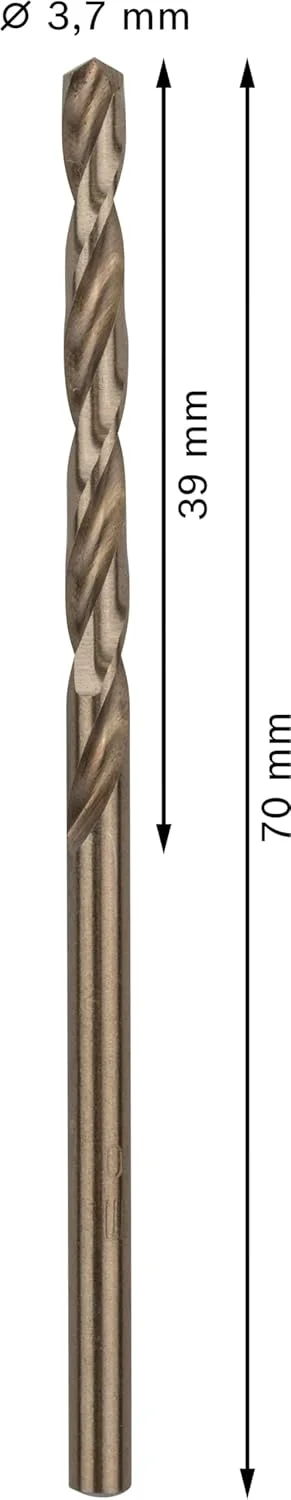 مته فلز Hss-Co بوش مدل 2608588091، برنزی، 3.7 میلی متر، 10 عددی