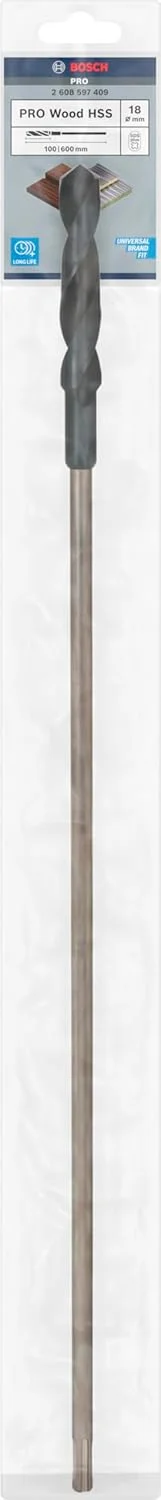 مته بتن کن چهارشیار بوش مدل 2608597409، نقره ای، 18x600 میلی متر