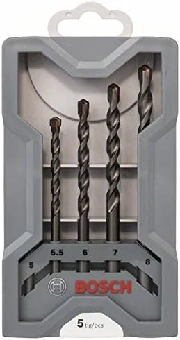 مجموعه مته بتن CYL-3 بوش مدل 2607017081، ضربه ای نقره ای 5 میلی متر، خاکستری