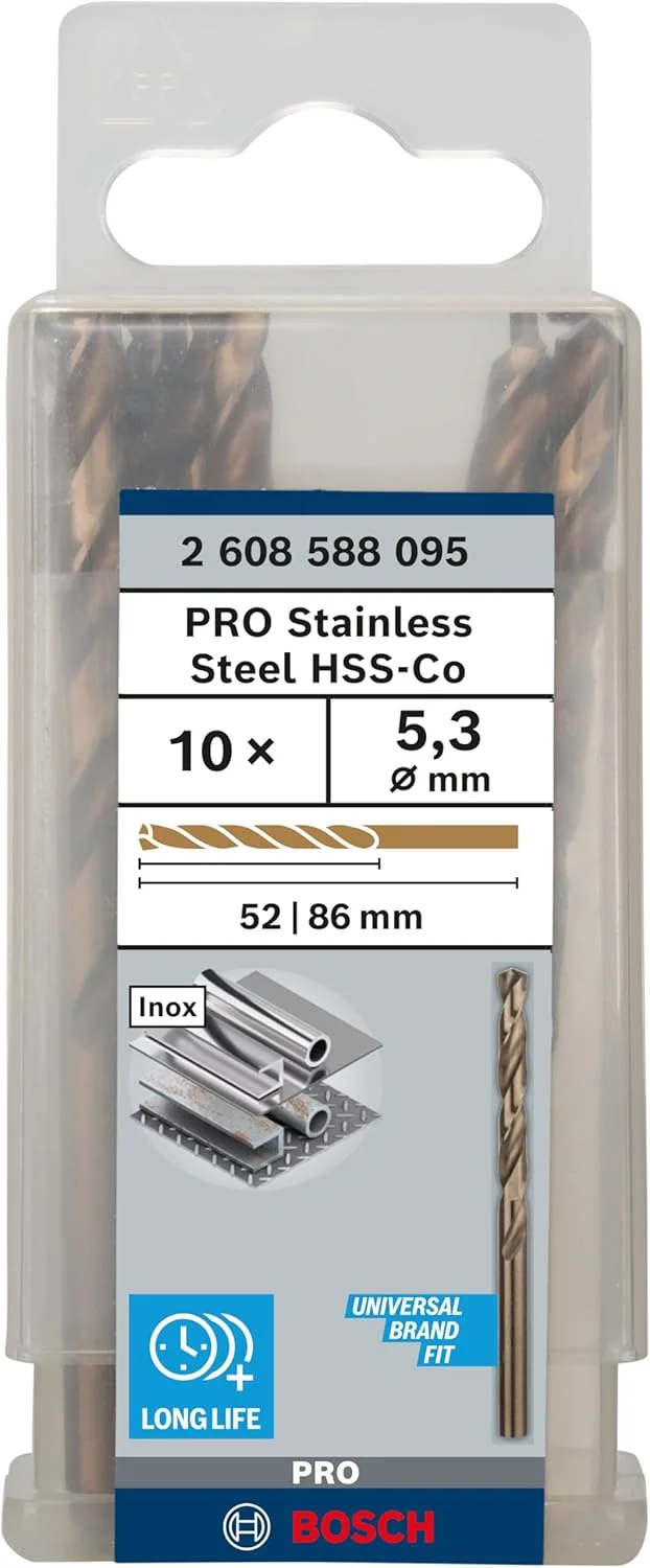 مته فلز بوش 2608588095، HSS-CO 5، 3 میلی متر 10 عددی، 0 ولت، برنزی مته فلز بوش 2608588095، HSS-CO 5، 3 میلی متر 10 عددی، 0 ولت، برنزی