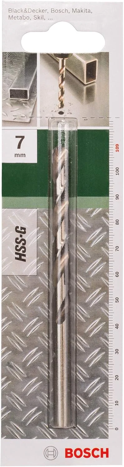 مته HSS-G بوش، یک عددی (فلز، پلاستیک سخت، 7 x 69 x 109 میلی متر، متعلقات دریل)