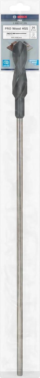 مته نصب چوب HSS بوش 1x PRO (برای چوب سخت، ساندویچ فلزی، Ø 26,00 میلی متر، لوازم جانبی حرفه ای دریل/پیچ گوشتی چرخشی، دریل چکشی چرخشی) مته نصب چوب HSS بوش 1x PRO (برای چوب سخت، ساندویچ فلزی، Ø 26,00 میلی متر، لوازم جانبی حرفه ای دریل/پیچ گوشتی چرخشی، دریل چکشی چرخشی)