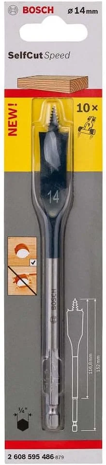 مته تخت سرعتی بوش پروفشنال 2608595486، دنباله شش گوش 14X152، 14 X 152 میلی متر