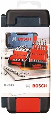مجموعه مته فلز ۱۸ عددی Toughbox بوش پروفشنال HSS-G ۱۳۵° DIN 338 (برای فلز، Ø ۱-۱۰ میلی متر، لوازم جانبی دریل) مجموعه مته فلز ۱۸ عددی Toughbox بوش پروفشنال HSS-G ۱۳۵° DIN 338 (برای فلز، Ø ۱-۱۰ میلی متر، لوازم جانبی دریل)