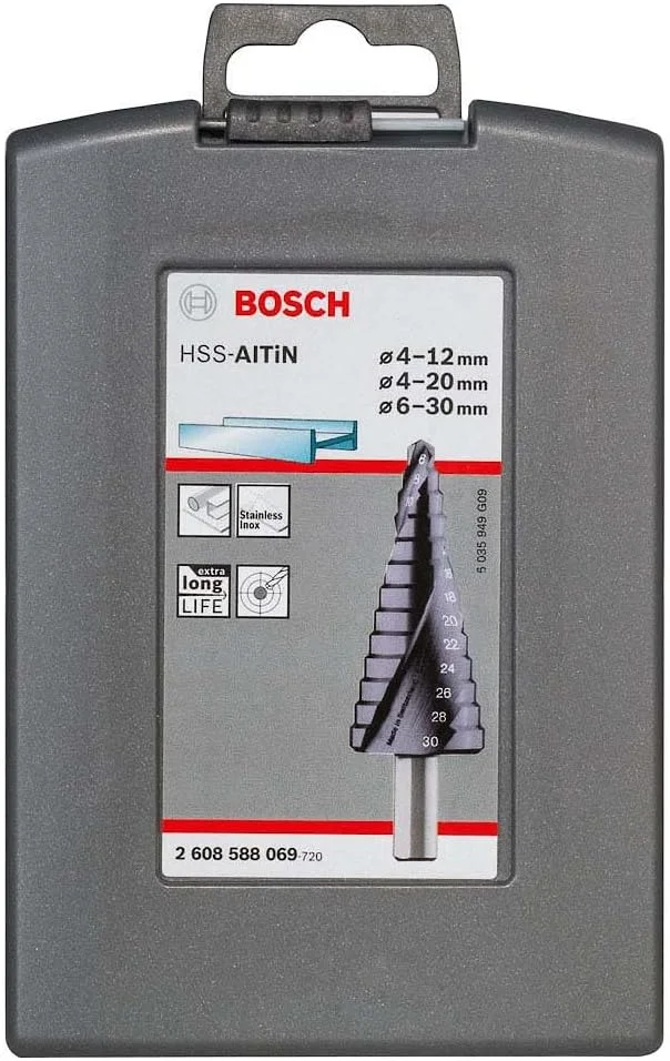 مجموعه مته پله ای بوش 2608588069 Hss-AlTiN 3 عددی مجموعه مته پله ای بوش 2608588069 Hss-AlTiN 3 عددی